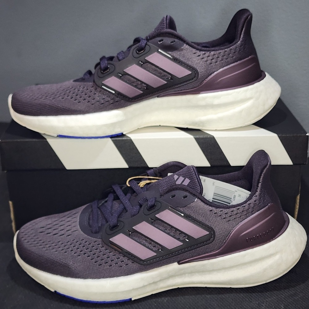 New Adidas Pureboost 23 W Sz 5 Aurora Black IF1541 Boost Running NWT In Box